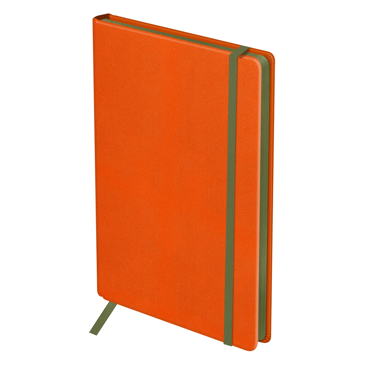Ежедневник недатированный, А5, 136л., твердый переплет, кожзам, BG "Contrast. Orange", оранжевый, цветной срез, на резинке