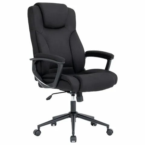 Кресло BRABIX PREMIUM "Adagio EX-551", ткань, пятилучие металл, черное, 532938