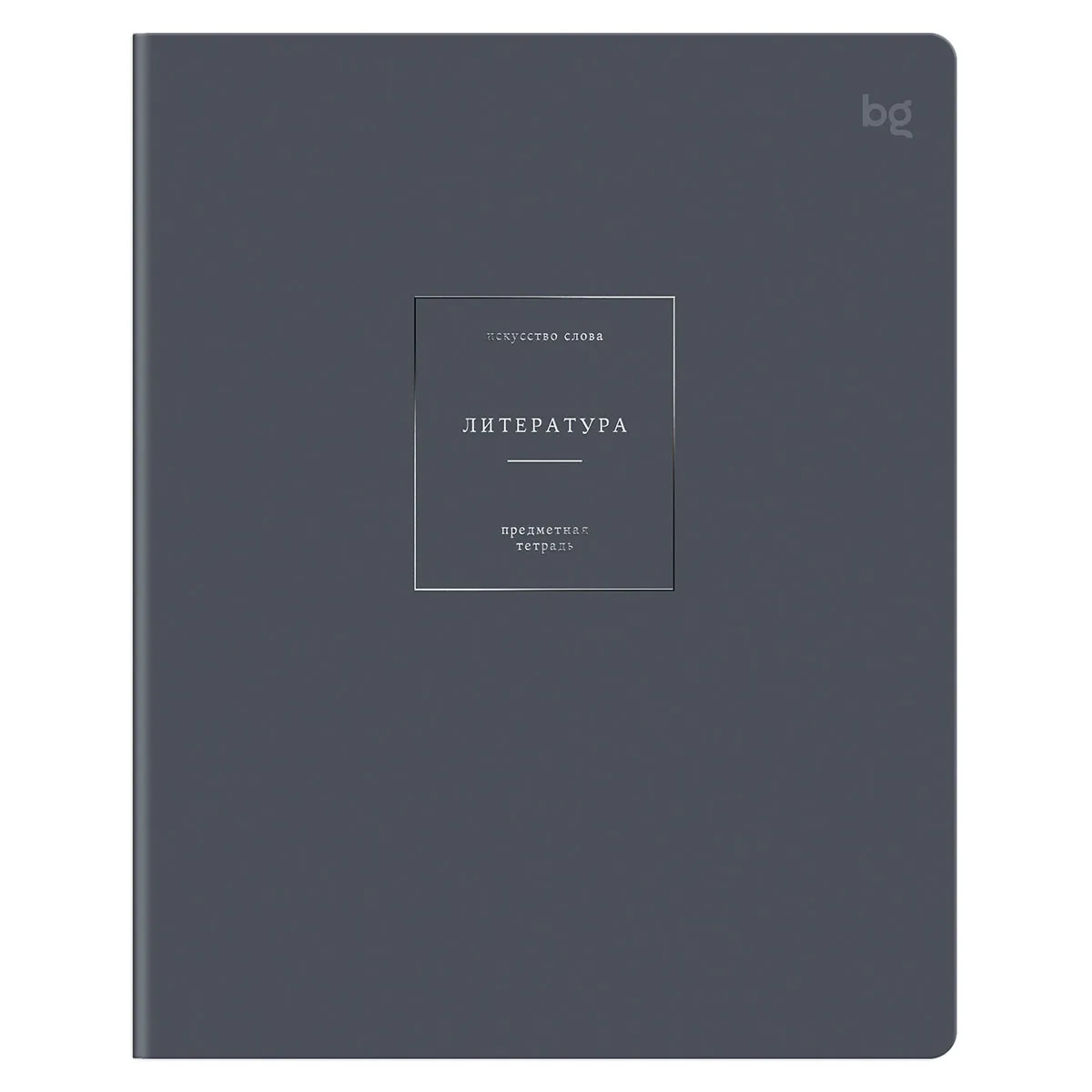 Тетрадь предметная 48л. BG "Сolor object" - Литература, soft-touch ламинация, тиснение фольгой, 70г/м2