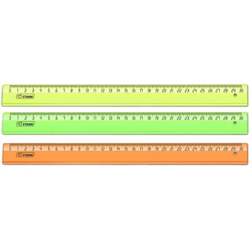 Линейка 30см прозр.   NEON Cristal цвет ассорти  ЛН-32