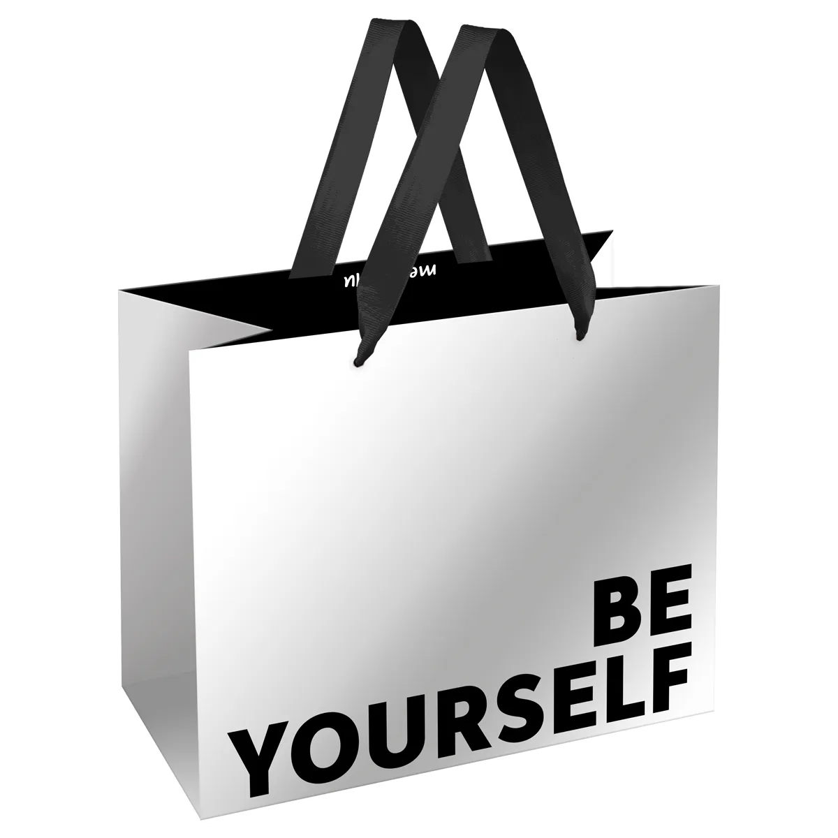Пакет подарочный 23*18*10см MESHU "Be yourself", матовая ламинация