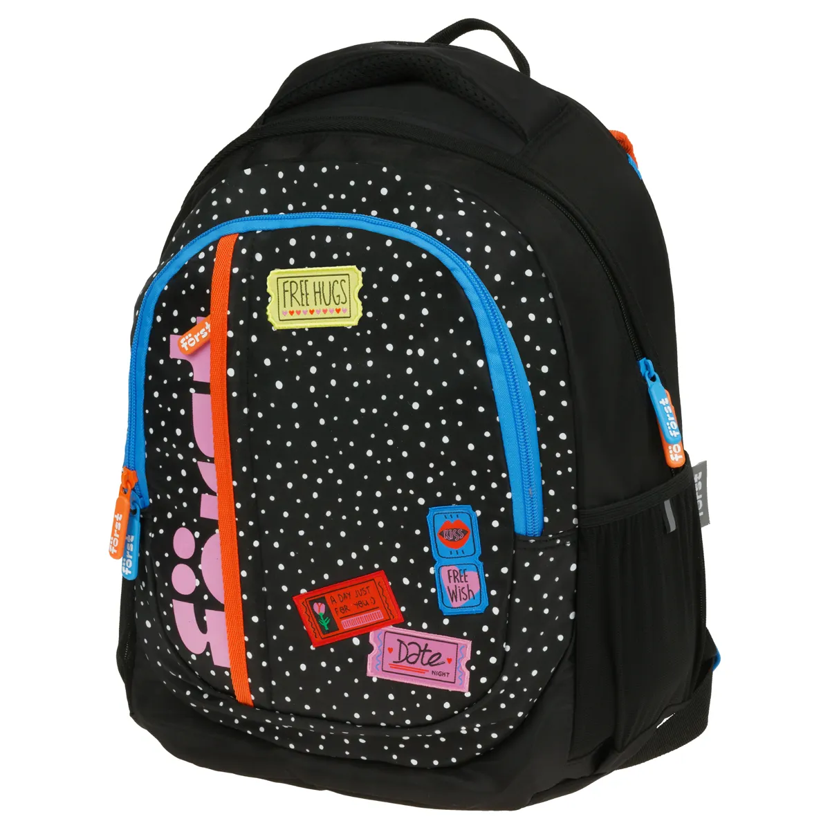 Рюкзак Först F-Trend "Dots style" 40*29*18 см, 2 отделения, 3 кармана, эргономичная спинка