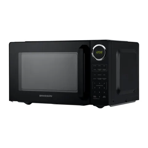 Микроволновая печь BRASSON MW2390D-6BL, 23 л, 900 Вт, сенсорное управление, дисплей, таймер, 6 АВТО ПРОГРАММ, черная, 454980