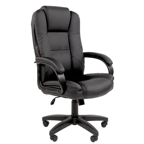 Кресло офисное Chairman CH 600 LT, экокожа, черное, ш/к 61767, 7158667