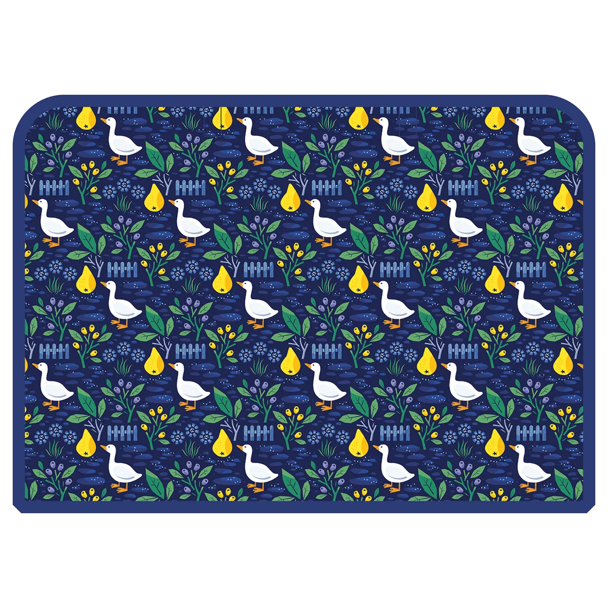 Папка с ручками А4 ArtSpace "Geese on blue", пластик, на молнии, 70мм