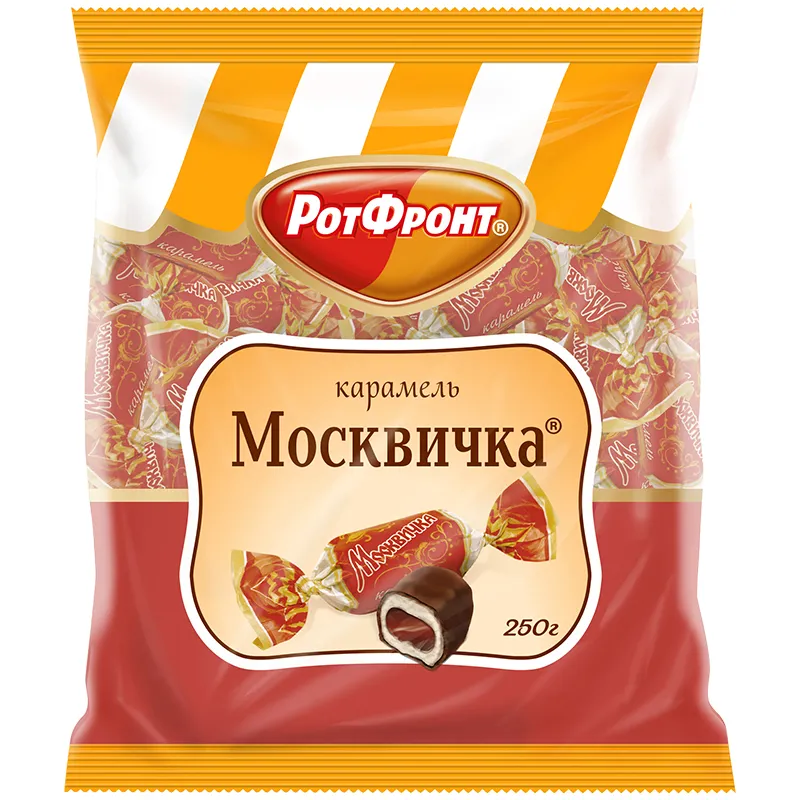 Карамель в глазури РотФронт "Москвичка", 250г, пакет