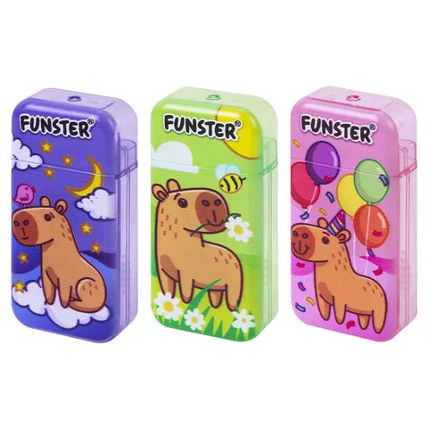 Корректирующая лента FUNSTER (ФАНСТЕР) "КАПИБАРЫ", 5 мм х 5 м, корпус ассорти, блистер, 273020