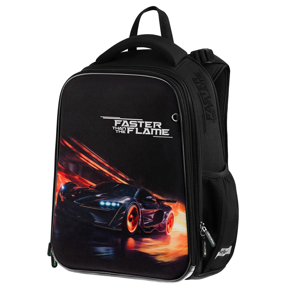 Ранец Berlingo Expert "Faster Than The Flame" 37*28*16см, 2 отделения, 2 кармана, анатомическая спинка