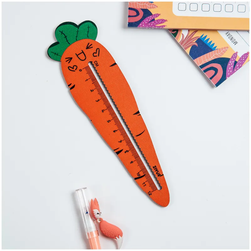 Линейка деревянная 12см MESHU "Carrot", европодвес
