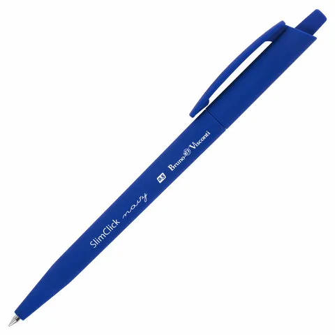 Ручка шариковая автоматическая BRUNO VISCONTI "SlimClick NAVY", СИНЯЯ, линия 0,4 мм, 20-0419