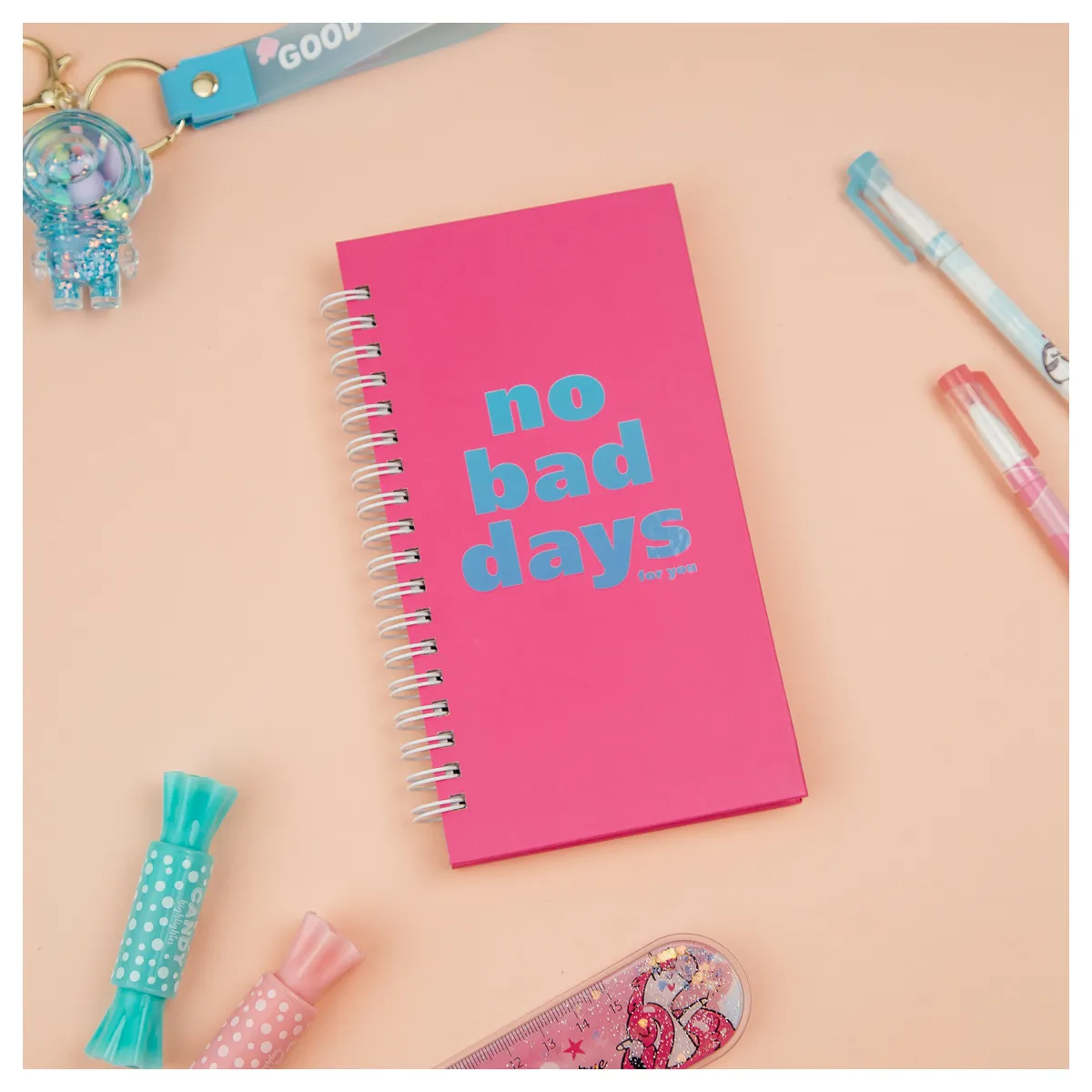 Записная книжка 95*175мм 96л. MESHU "No bad days", матовая ламинация, выборочный УФ-лак
