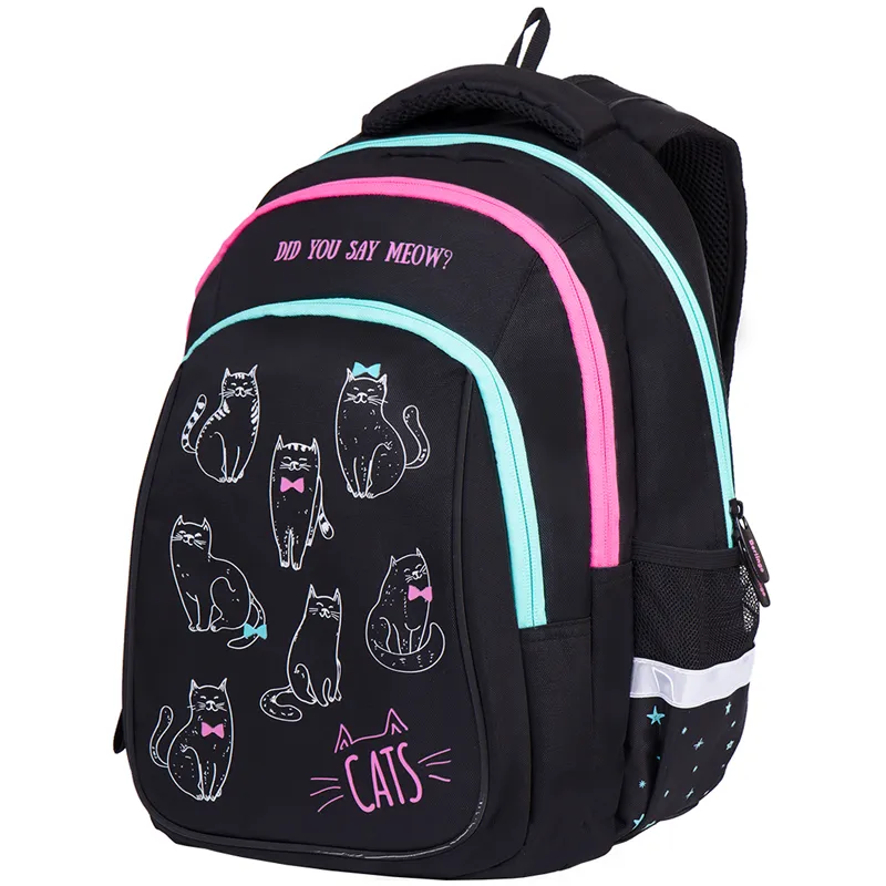 Рюкзак Berlingo Comfort "Cats" 38*27*18см, 3 отделения, 3 кармана, эргономичная спинка