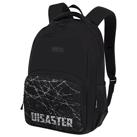 Рюкзак BRAUBERG CONCEPT универсальный, 2 отделения, светоотражающий принт, "Disaster", 45х30х18 см, 273848