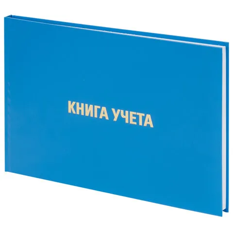 Книга учета 96 л., клетка, твердая, бумвинил, блок офсет, альбомный, А4 (210х295 мм), BRAUBERG, 130074