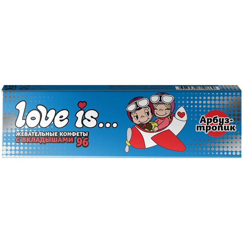 Жевательная конфета  Love is…, арбуз-тропик, 25г