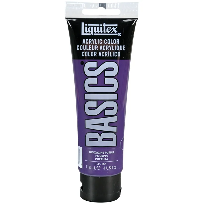 Краска акриловая художественная Liquitex "Basics", 118мл, туба, 186 диоксазин пурпурный