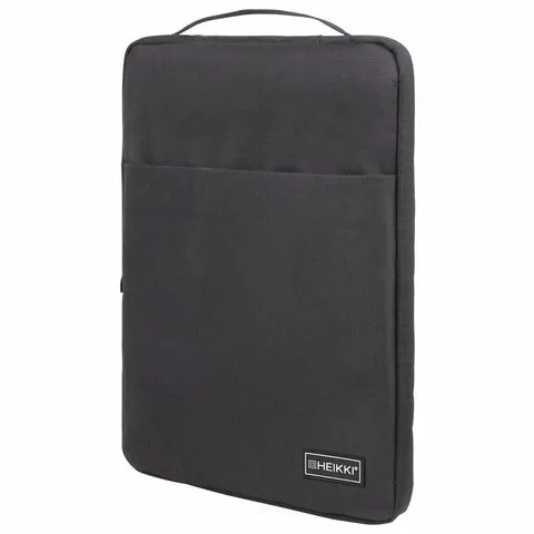 Чехол для ноутбука HEIKKI OPTION 13-14'' (ХЕЙКИ), с ручкой и карманом, черный, 35,5х24х2,5 см, 272599