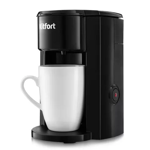 Кофеварка капельная KITFORT КТ-763, 350 Вт, объем 0,15 л, черная