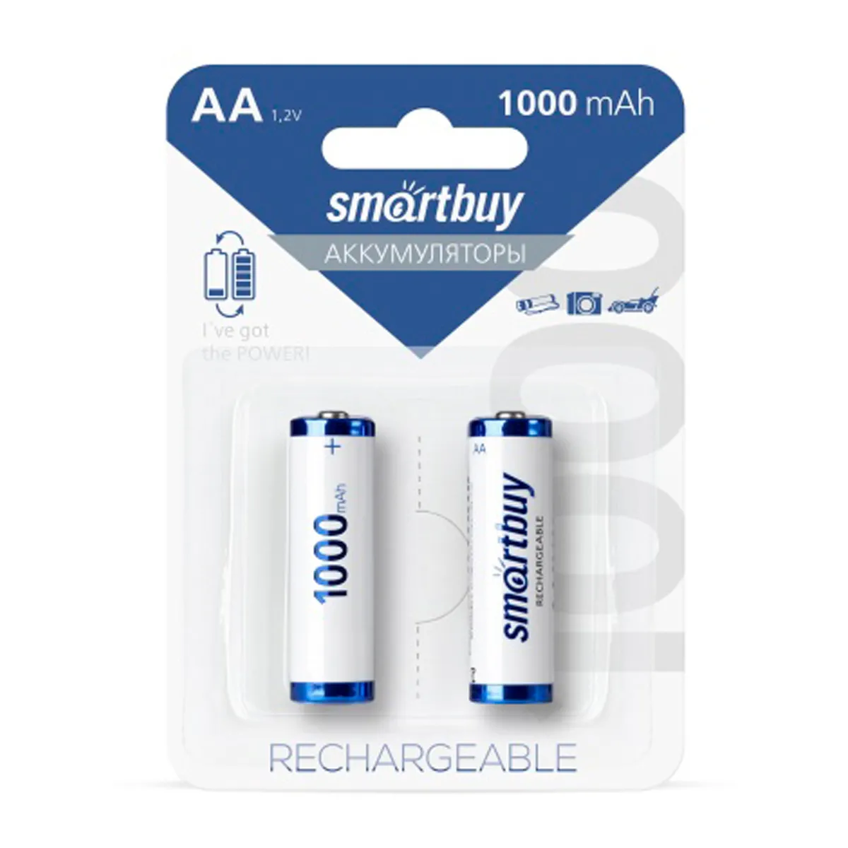 Аккумулятор Smartbuy AA (HR06) 1000mAh 2BL