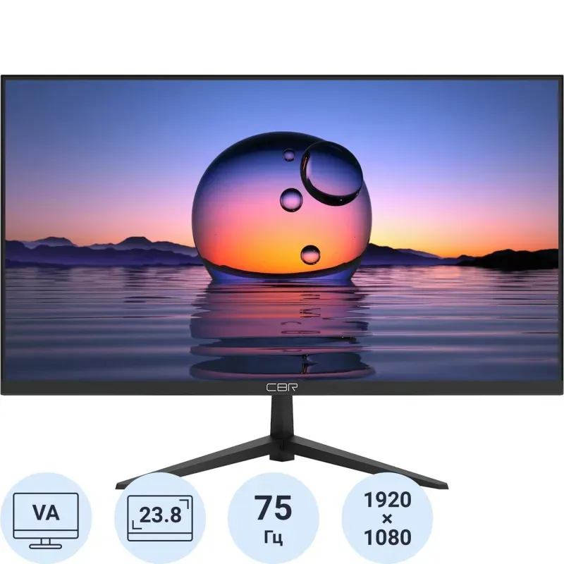 Монитор CBR MF-2401(LCD-MF2401-OPC)23.8/FHD/VA/75Hz/230cd/5ms/HDMI/VGA