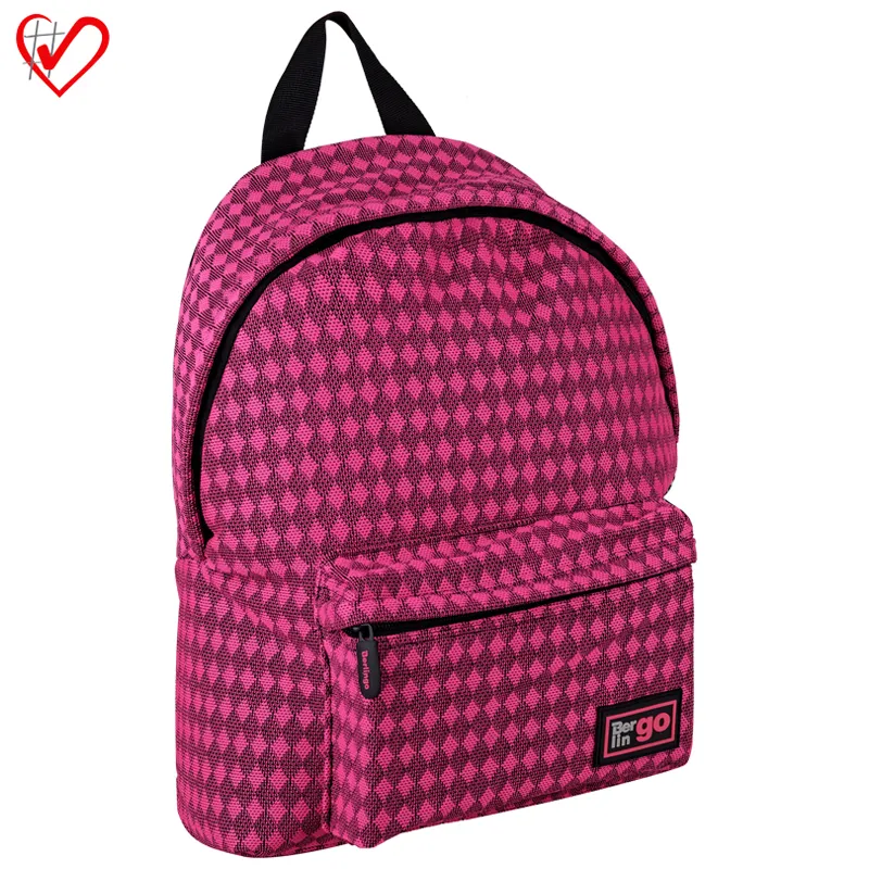 Рюкзак Berlingo Casual "Pink mesh" 38*29*12см, 1 отделение, 1 карман