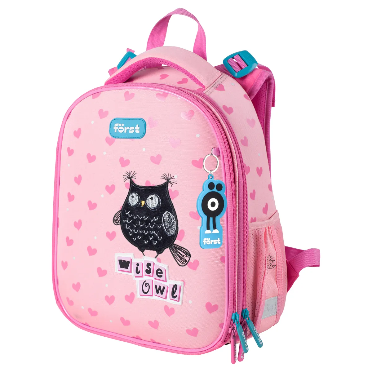 Ранец Först F-Top "Black owl" 36*28*15 см, 2 отделения, 2 кармана, анатомическая спинка
