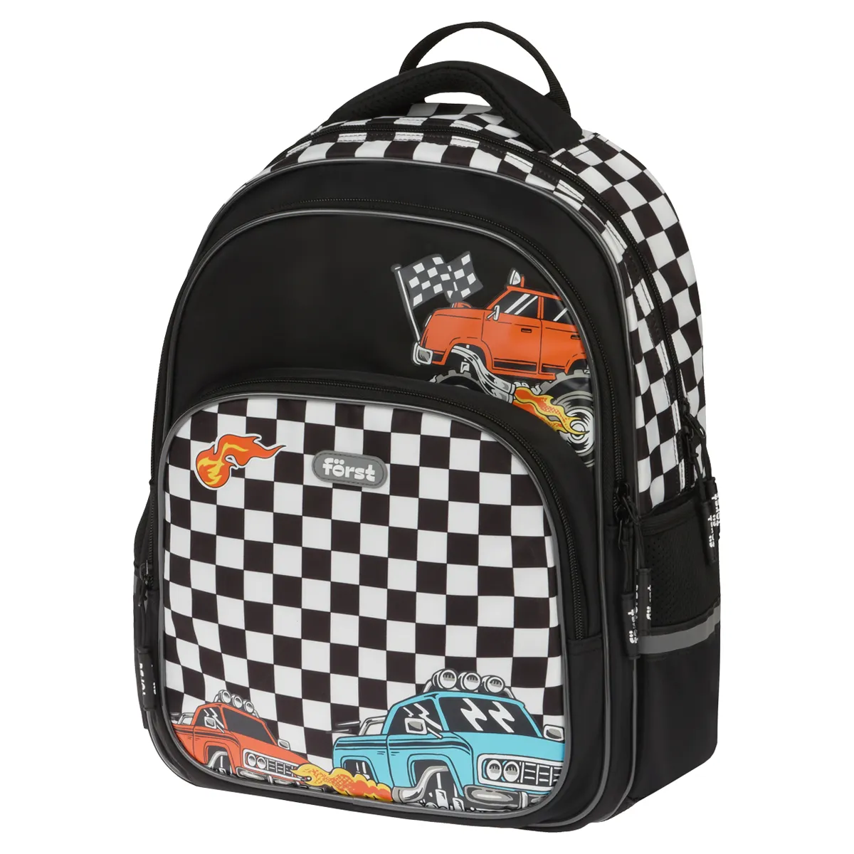 Рюкзак Först F-COMFY "Racing" 38*29*15 см, 2 отделения, 3 кармана, эргономичная спинка