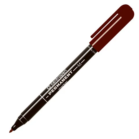 Маркер перманентный CENTROPEN 2846, КОРИЧНЕВЫЙ, тонкий наконечник, 1 мм, 628469411