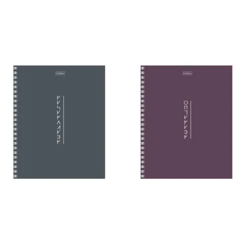 Тетрадь А5 80л. HATBER гребень, клетка, Soft-touch ламинация, Криптография (микс в спайке), 090314, 80Т5лВ1гр