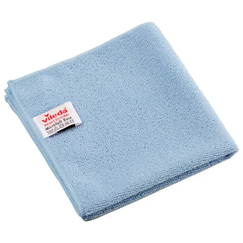 Салфетки VILEDA PROFESSIONAL "МикроТафф Бейс" КОМПЛЕКТ 5 шт., микрофибра, синий, 36х36 см, 174176