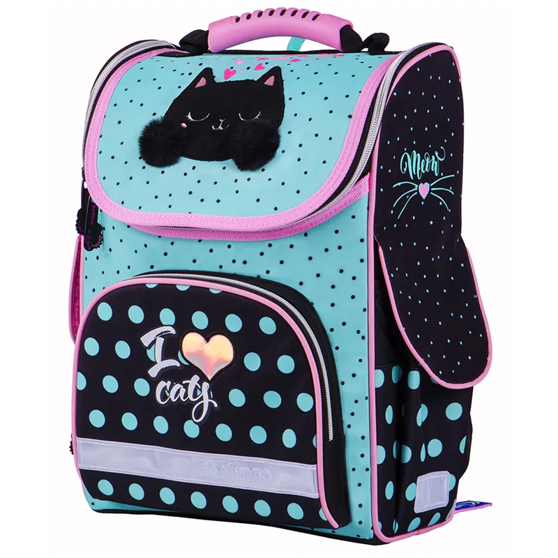 Ранец с наполнением Berlingo Standard "I love cats" 35*25*14 см, 1 отд, 3 кармана, анатом. спинка