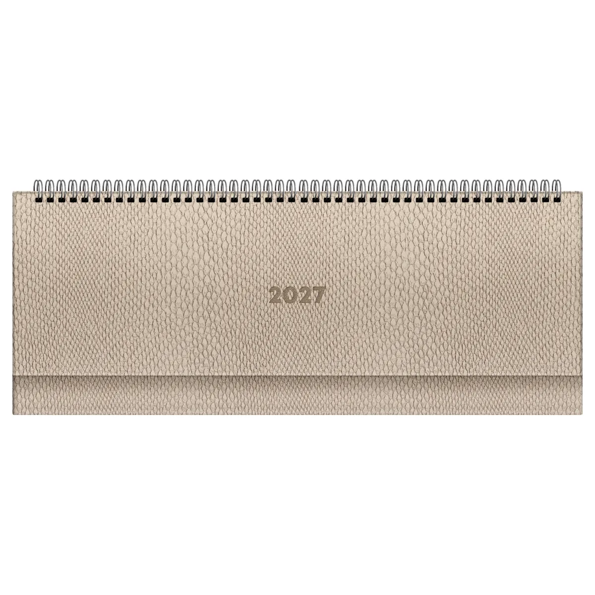 Планинг датированный 2027г., 64л., 330*130мм, кож.зам, BG "Питон", бронзовый