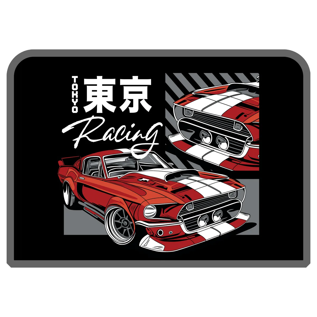 Папка для тетрадей 1 отделение, ArtSpace "Tokyo Racing", А4, пластик, на молнии