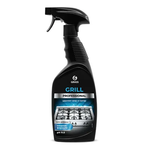 Средство чистящее от жира/нагара 600 мл GRASS GRILL DELICATE PROFESSIONAL, щелочное, распылитель, 125713