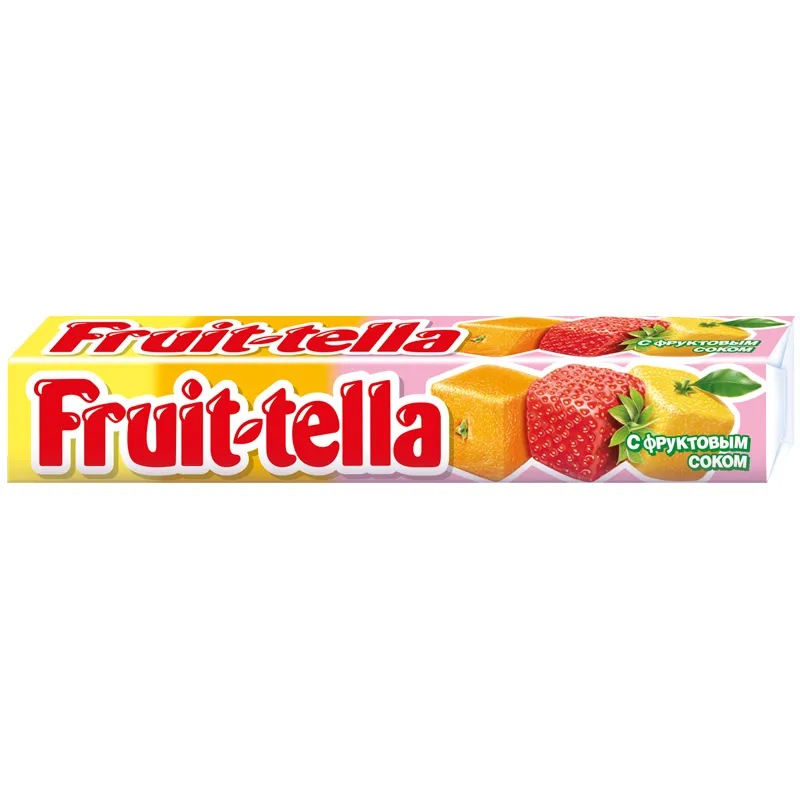 Жевательная конфета  Fruittella,  ассорти, с фруктовым соком, 41г