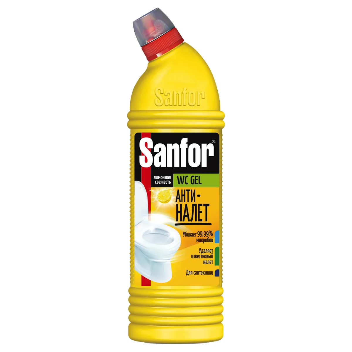Средство для туалета Sanfor WC "Lemon Fresh", гель, 1л