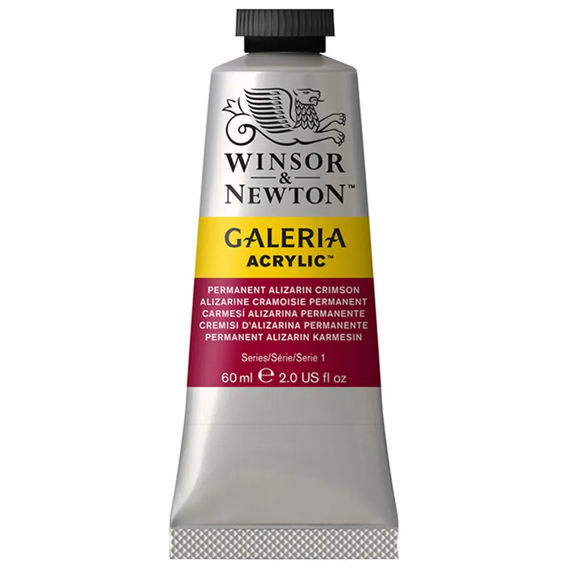 Краска акриловая художественная Winsor&Newton "Galeria", 60мл, туба, перманентный малиновый ализарин