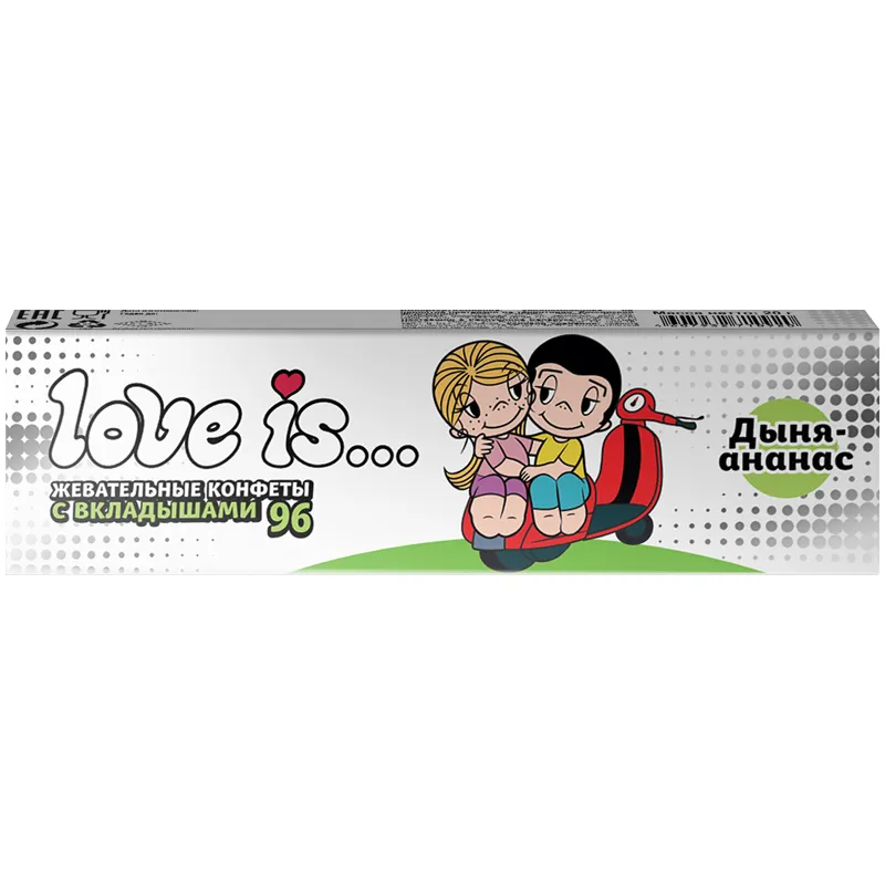 Жевательная конфета  Love is…, дыня-ананас, 25г
