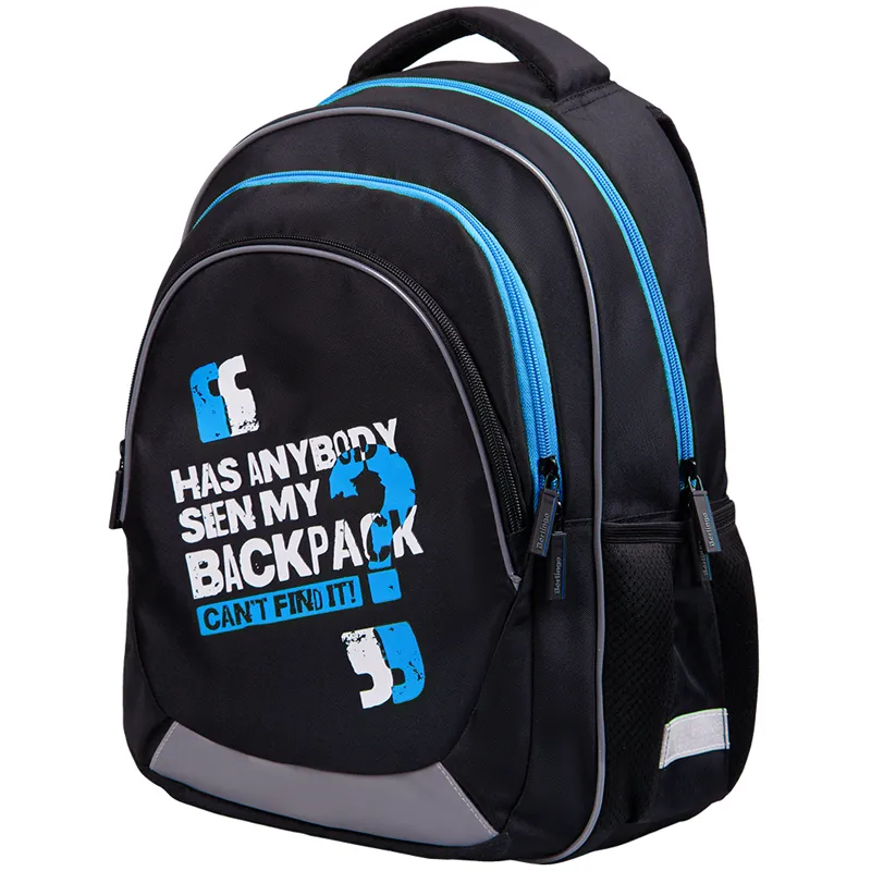 Рюкзак Berlingo Bliss "My bag blue" 40*29*19см, 3 отделения, 2 кармана, анатомическая ЭВА спинка