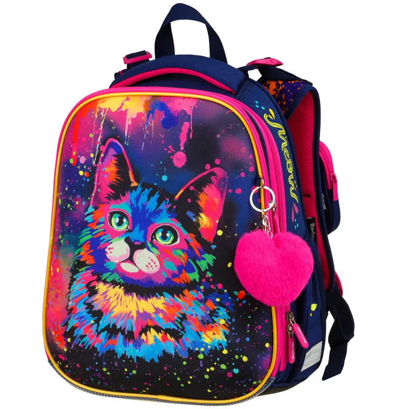 Ранец Berlingo Expert "Neon Cat" 37*28*16см, 2 отделения, 2 кармана, анатомическая спинка