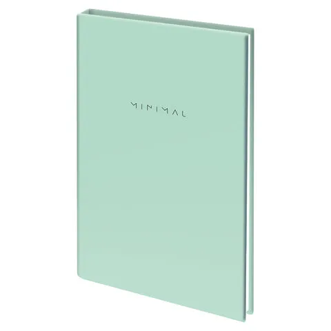 Блокнот МАЛЫЙ ФОРМАТ 110х147 мм, А6, 80 л., твердый, клетка, BRAUBERG "Minimal", мятный, 116451