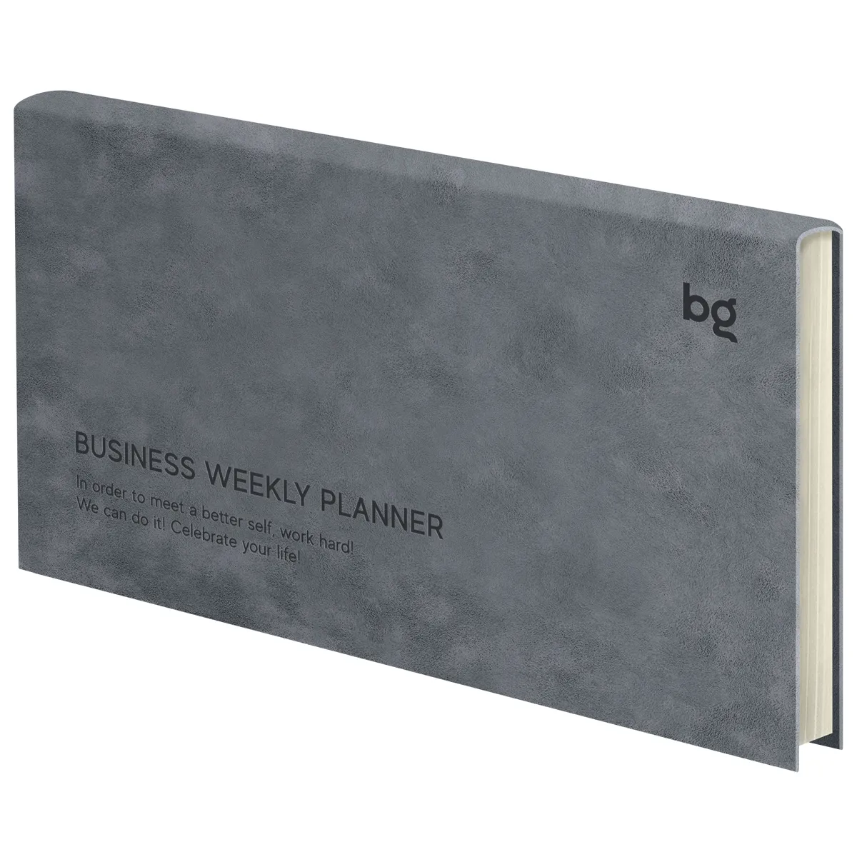 Еженедельник недатированный, 64л., мягкий переплет, кожзам, BG "Business.Grey", серый
