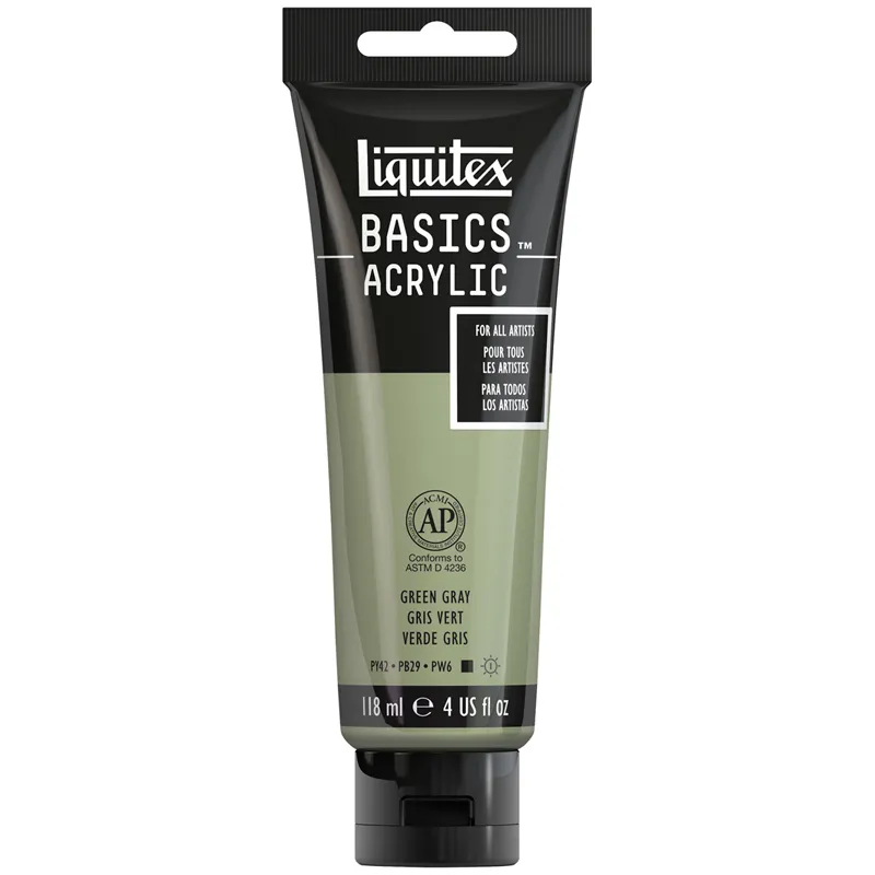 Краска акриловая художественная Liquitex "Basics", 118мл, туба, 205 зеленовато-серый