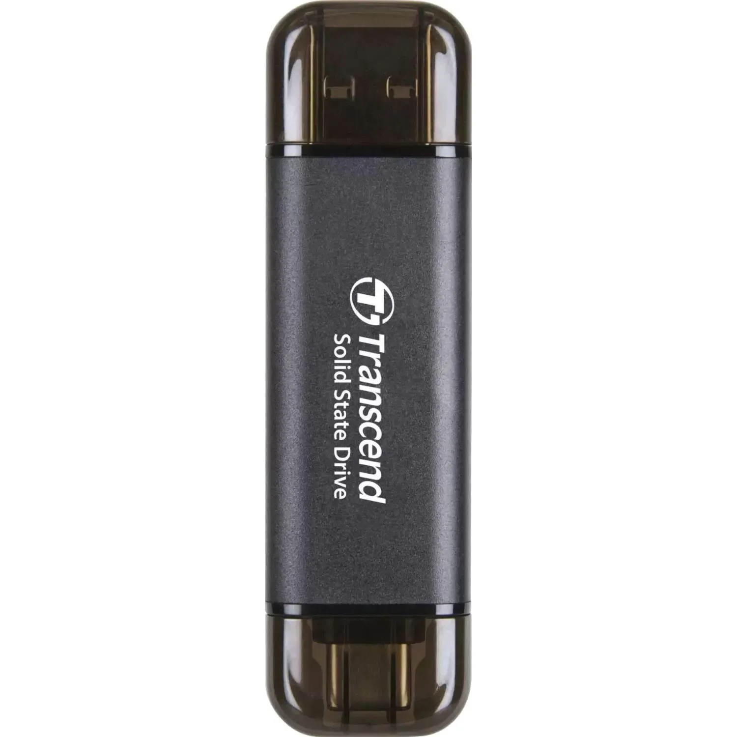 Портативный SSD Transcend 512Gb, USB 10Gbps, Type-C/Type-A, Черный