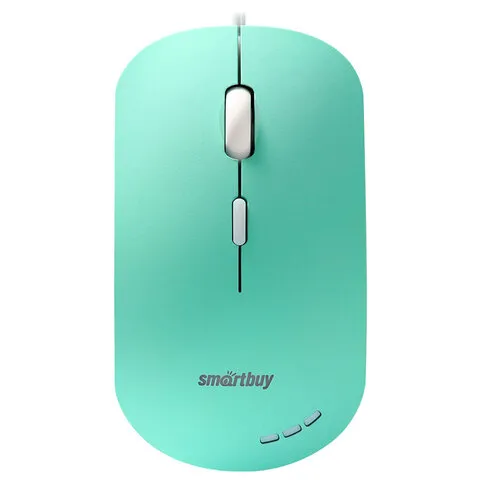 Мышь проводная бесшумная SMARTBUY 288-LG, USB, 3 кнопки + 1 колесо, оптическая, зеленая, 06826, SBM-288-LG
