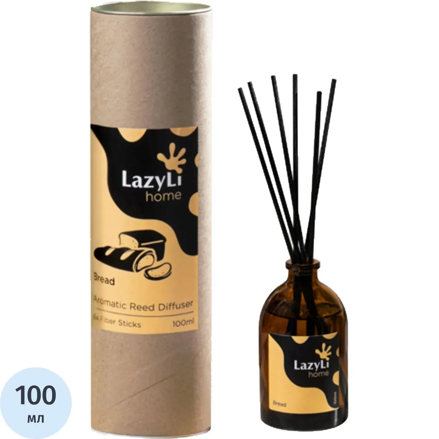 Аромадиффузор LazyLi Bread 100мл тубус, TSRD00154977