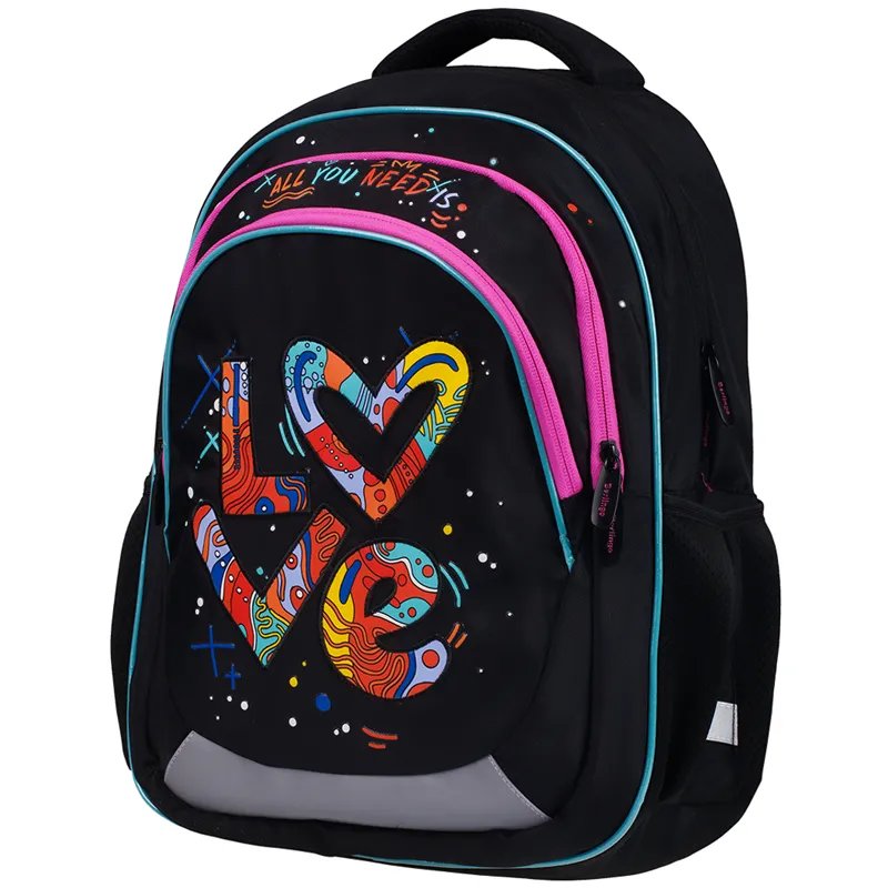 Рюкзак Berlingo Bliss "Love" 40*29*19см, 3 отделения, 2 кармана, анатомическая ЭВА спинка