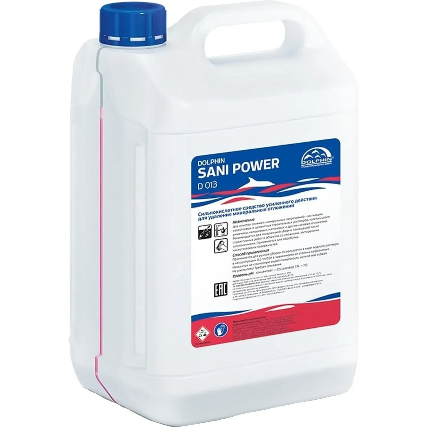 Профхим сантех кисл конц. д/очистки минерал.отлож Dolphin/Sani Power,5л