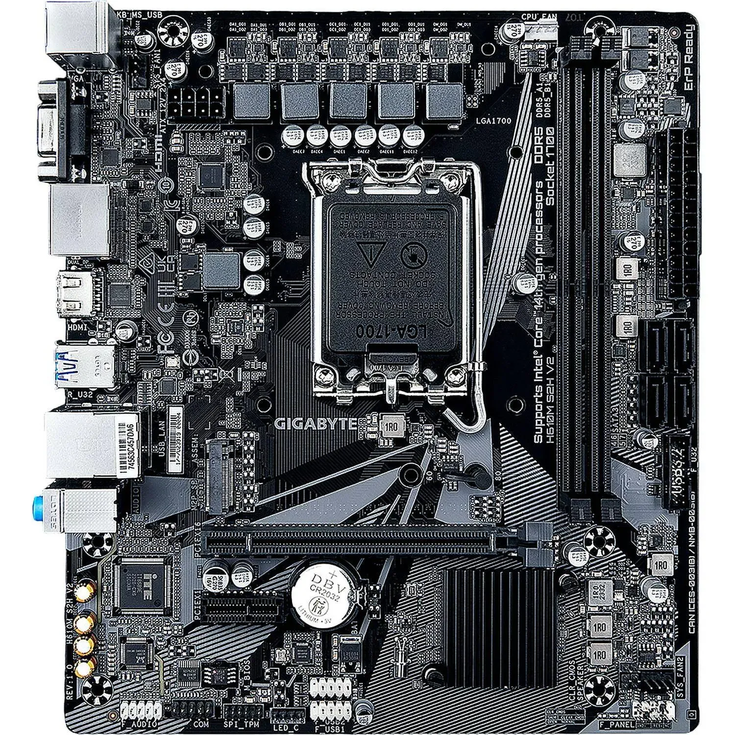 Материнская плата GIGABYTE H610M S2H V2, H610 s1700, 4xDDR5, mATX
