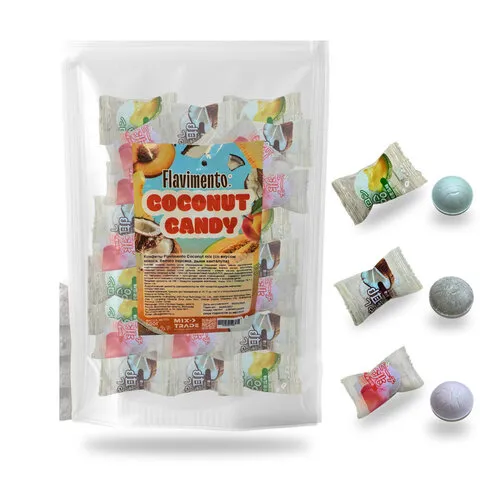 Конфеты FLAVIMENTO "Coconut Candy" ассорти (кокос, белый персик, дыня канталупа) 500 г, УТ-00002778